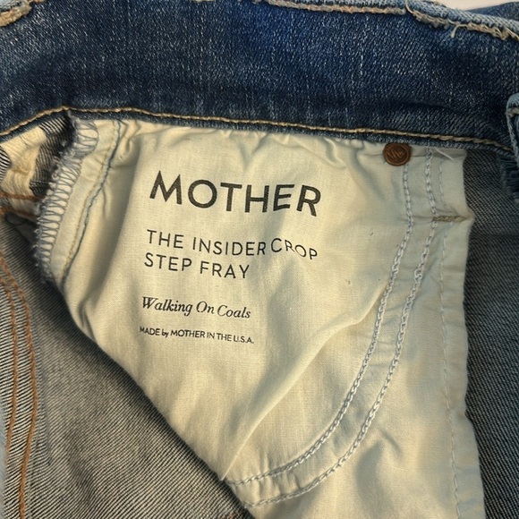 Mother The Insider Crop Step Fray walking on coals Womens Size 25 Stretch - Picture 7 of 8